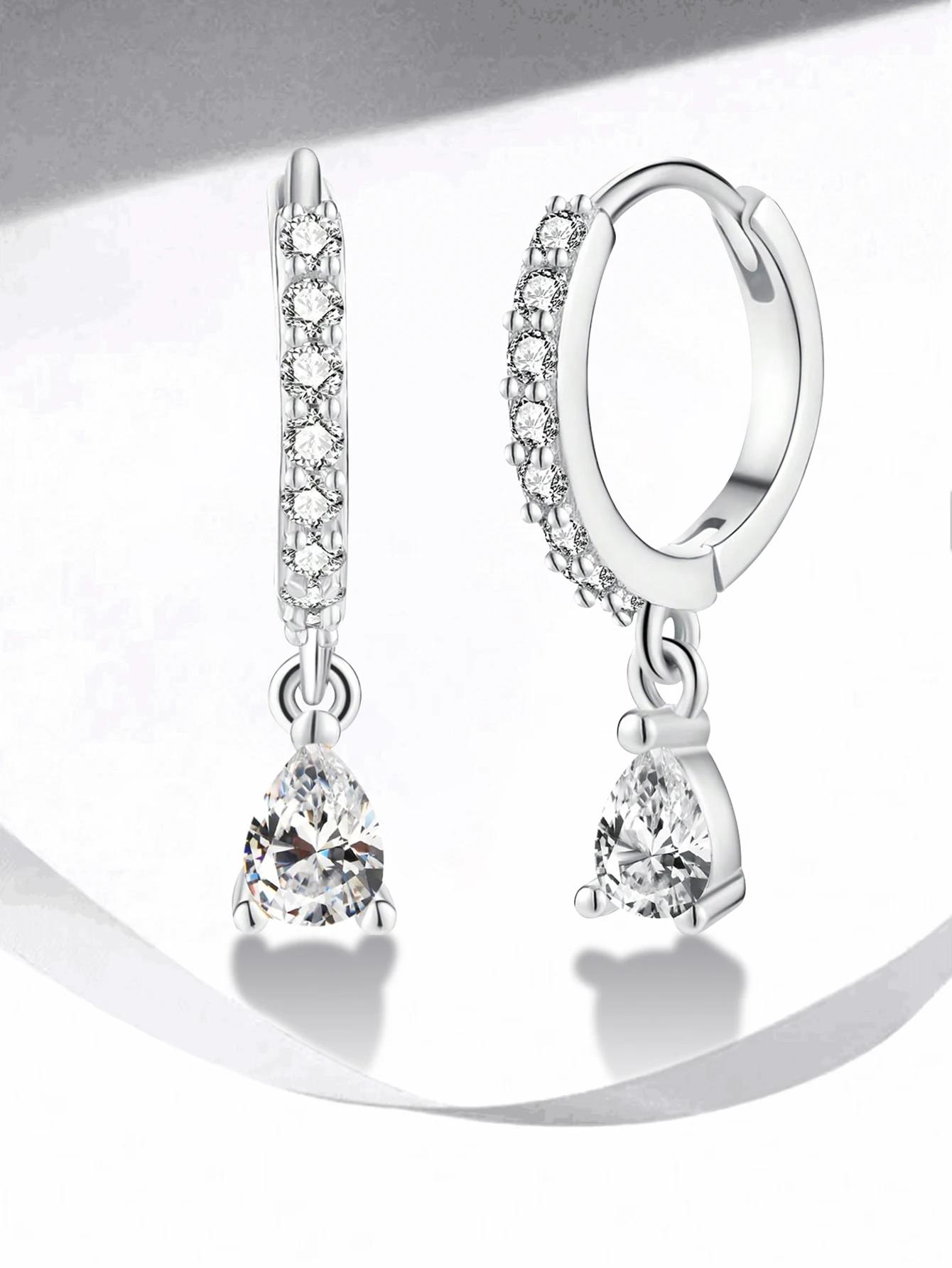 copper Colorful Zircon Simple Fashion Water Drop Hoop Earring Ideal For Women Dating Partyt High Quality Fine Jewellery срібні білого кольору
copper Colorful Zircon Simple Fashion Water Drop Hoop Earring Ideal For Women Dating Partyt High Quality Fine Jewellery срібні білого кольору
