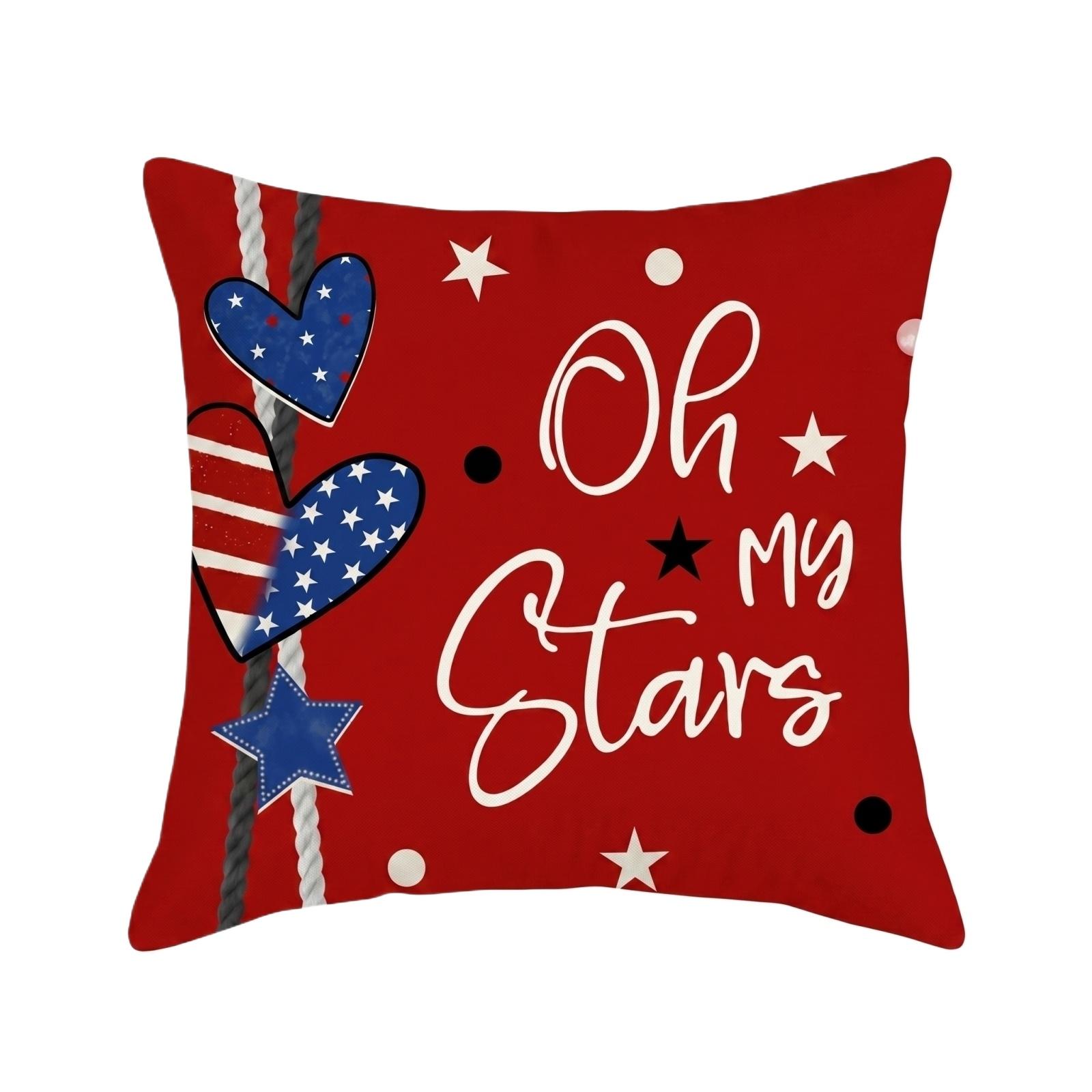 Square Decorative Throw Pillow Cover with Oh My Stars Letter Print Heart and Star Pattern for Sofa Couch Bed Home Decor One Size
Square Decorative Throw Pillow Cover with Oh My Stars Letter Print Heart and Star Pattern for Sofa Couch Bed Home Decor One Size