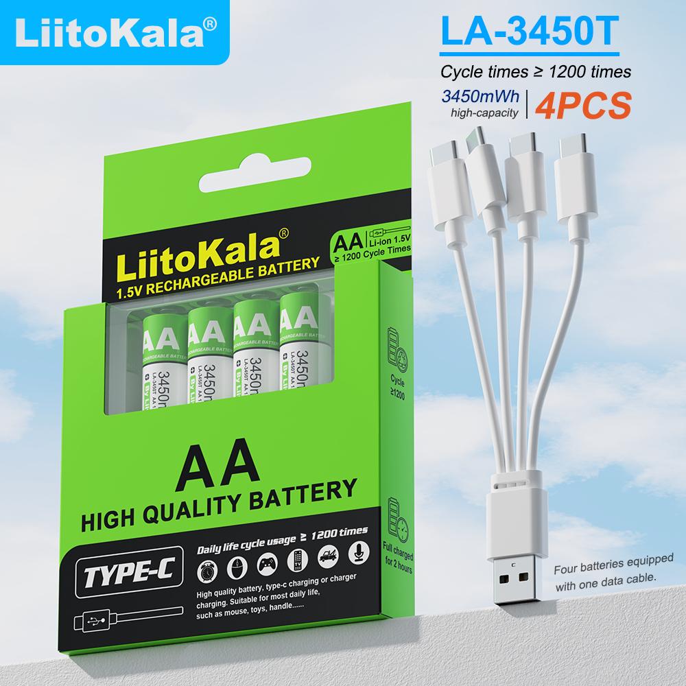 LiitoKala 3450T 4 шт./карта 1,5 В AA литиевая аккумуляторная батарея 3450 мВтч/2300 мАч USB-аккумулятор для цифровой фотокамеры-вспышки 4PCS-1card
LiitoKala 3450T 4 шт./карта 1,5 В AA литиевая аккумуляторная батарея 3450 мВтч/2300 мАч USB-аккумулятор для цифровой фотокамеры-вспышки 4PCS-1card
