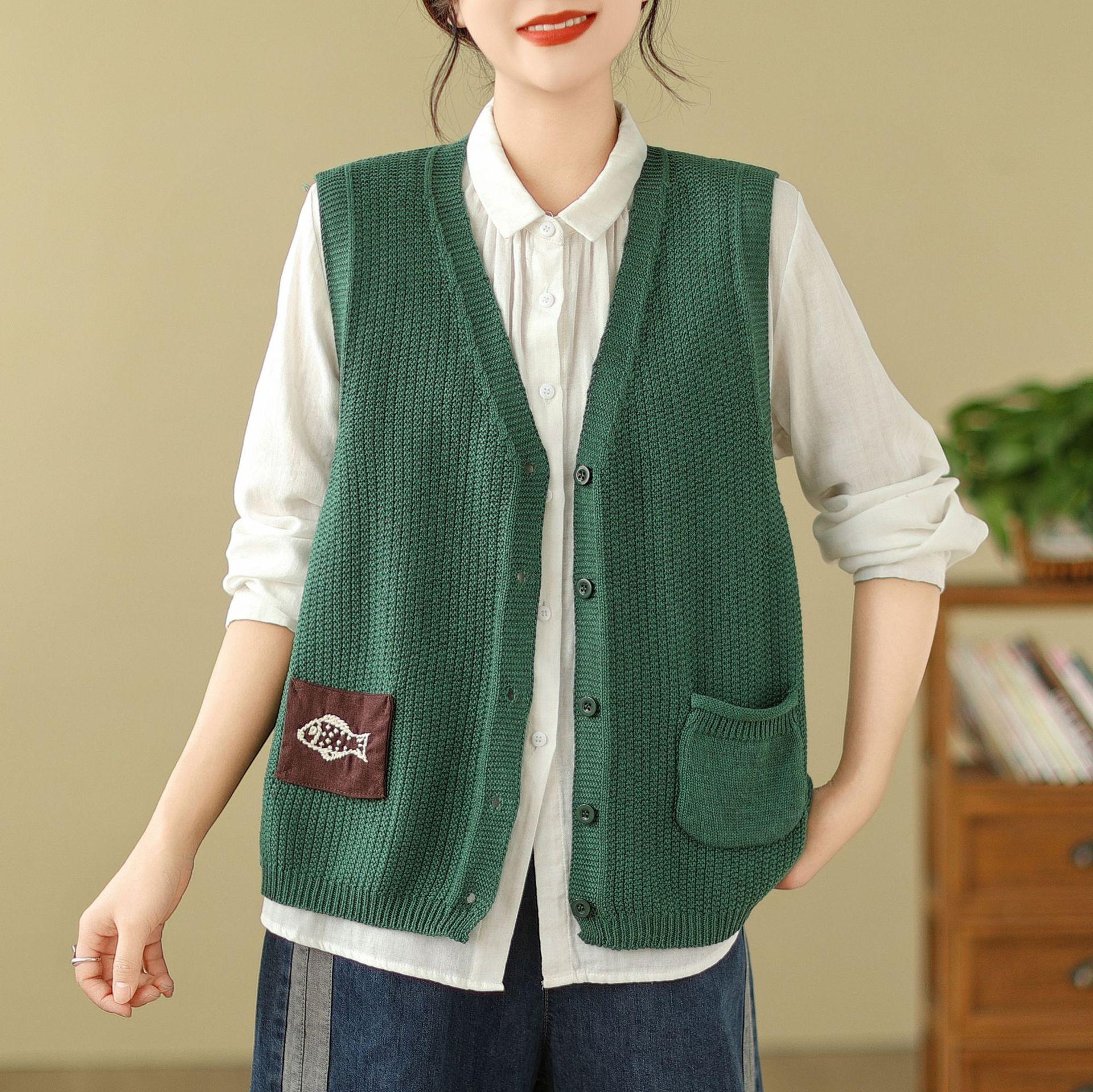 Жилет женский вязаный жилет свободный абрикосовый женский свитер вышитый повседневная одежда джемпер топы 2XL
Жилет женский вязаный жилет свободный абрикосовый женский свитер вышитый повседневная одежда джемпер топы 2XL