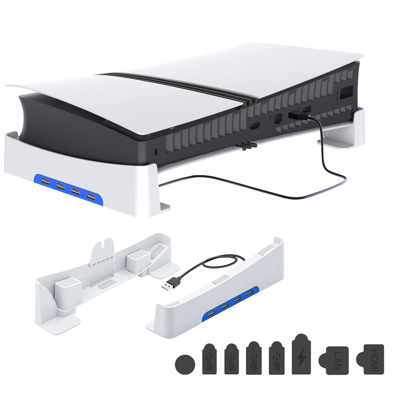 Горизонтальна підставка для PS5 Slim PhyiFlbey Підставка для PS5 Slim з 4 портами USB Охолодження PS5 Захист від землетрусів Покращене розсіювання тепла силікон
Горизонтальна підставка для PS5 Slim PhyiFlbey Підставка для PS5 Slim з 4 портами USB Охолодження PS5 Захист від землетрусів Покращене розсіювання тепла силікон