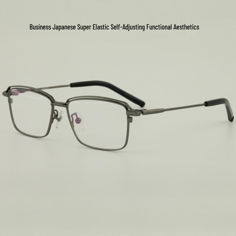 Japanese Handmade Pure Titanium Ultralight Square Browline Eyeglass Frames for Men and Women with Myopia. 
Japanese Handmade Pure Titanium Ultralight Square Browline Eyeglass Frames for Men and Women with Myopia.