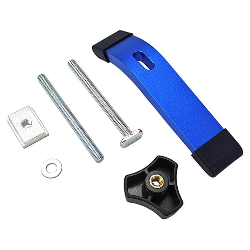 Wood Clamp Fixed Clamping Tool T-track Hold Down Clamp Practical T-type Slide Stopper Positioning Limiter Aluminum Alloy 1 синій
Wood Clamp Fixed Clamping Tool T-track Hold Down Clamp Practical T-type Slide Stopper Positioning Limiter Aluminum Alloy 1 синій
