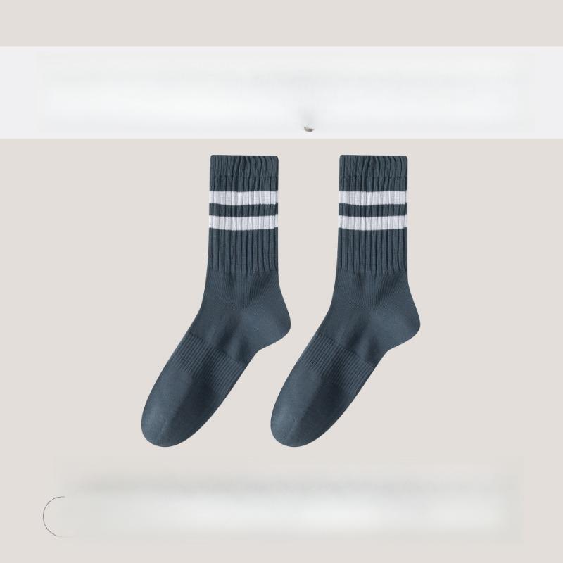 Men s Autumn and Winter Pure Cotton Striped Boneless Sports Sweat Absorbing Breathable Deodorizing Long Socks 1 pair темно-синього кольору
Men s Autumn and Winter Pure Cotton Striped Boneless Sports Sweat Absorbing Breathable Deodorizing Long Socks 1 pair темно-синього кольору