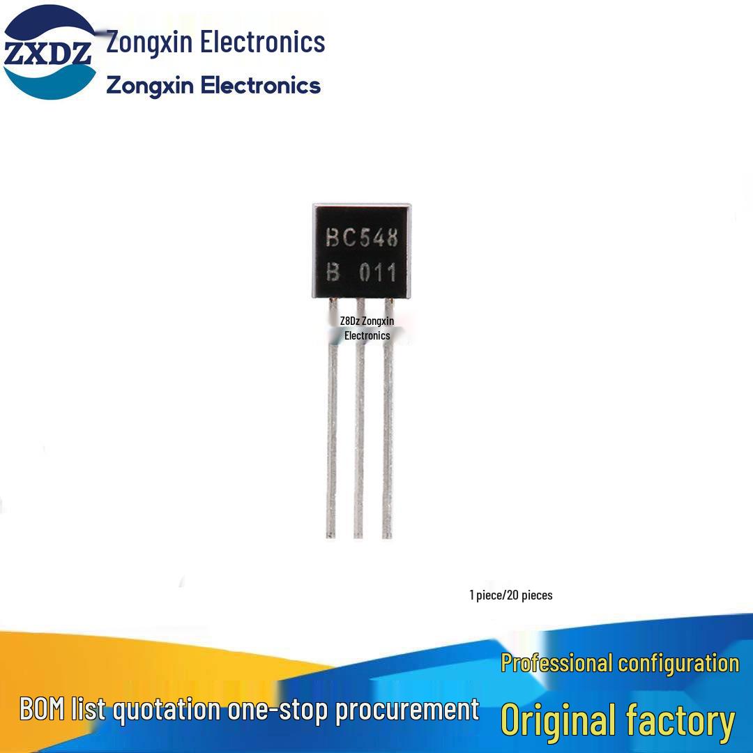BC548 NPN Transistor, TO-92, 30V, 100mA (Pack of 20)
BC548 NPN Transistor, TO-92, 30V, 100mA (Pack of 20)