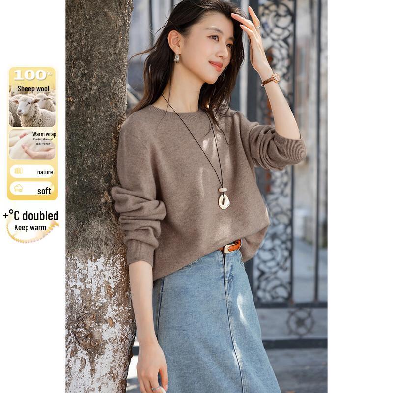 ITISF4 Women s 100% Wool Crewneck Knit Sweater One Size
ITISF4 Women s 100% Wool Crewneck Knit Sweater One Size