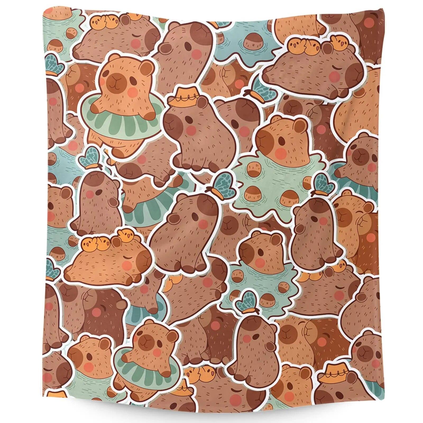 Kawaii Capybara Club забавное юмористическое одеяло, чехол для дивана, дорожное фланелевое одеяло для подарка на все сезоны
Kawaii Capybara Club забавное юмористическое одеяло, чехол для дивана, дорожное фланелевое одеяло для подарка на все сезоны