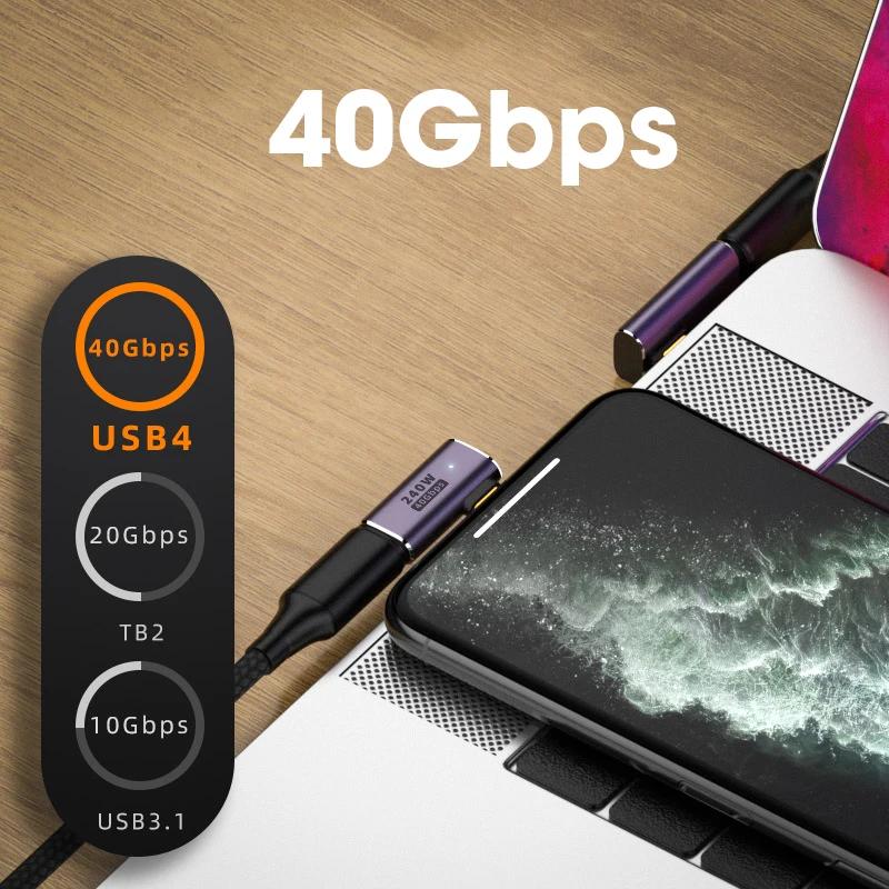 USB 4,0 PD 240 Вт, 8 К, 60 Гц, разъем для зарядного устройства для Macbook, 40 Гбит/с, высокоскоростной USB C OTG U-образный, прямой угловой адаптер «папа-мама»
USB 4,0 PD 240 Вт, 8 К, 60 Гц, разъем для зарядного устройства для Macbook, 40 Гбит/с, высокоскоростной USB C OTG U-образный, прямой угловой адаптер «папа-мама»
