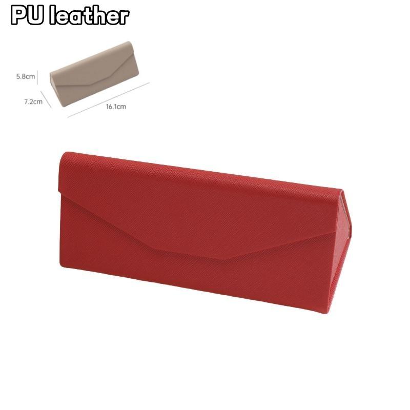 Portable Triangle Folding Glasses Case Folding Sunglasses Box Velvet/PU Leather Reading Glasses Protective Cover червоний
Portable Triangle Folding Glasses Case Folding Sunglasses Box Velvet/PU Leather Reading Glasses Protective Cover червоний