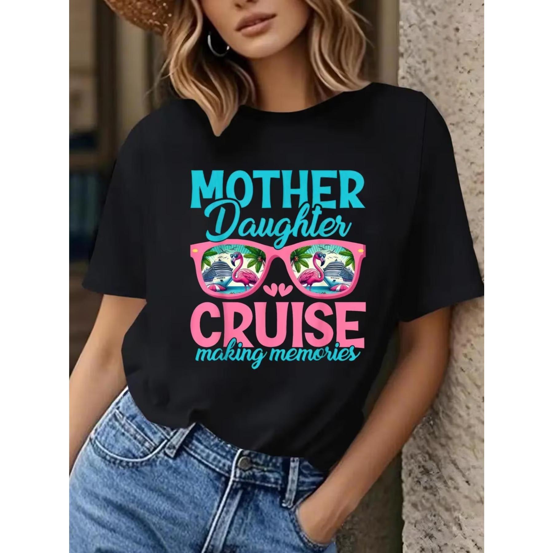Women s Matching Mother Daughter Cruise T-Shirts - Black with Turquoise & Pink Lettering, Shirts for Mom & Daughter Cruise Outfits XXL
Women s Matching Mother Daughter Cruise T-Shirts - Black with Turquoise & Pink Lettering, Shirts for Mom & Daughter Cruise Outfits XXL