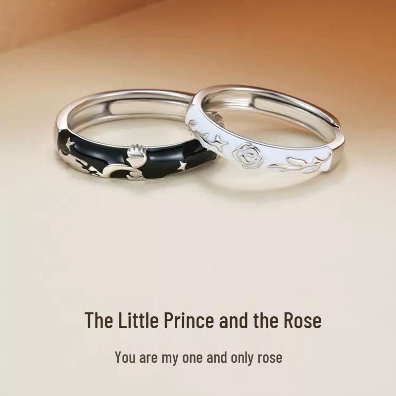 Кольца для пары «Маленький принц и роза» из стерлингового серебра - Уникальный дизайн, подарок для девушки Women s
Кольца для пары «Маленький принц и роза» из стерлингового серебра - Уникальный дизайн, подарок для девушки Women s