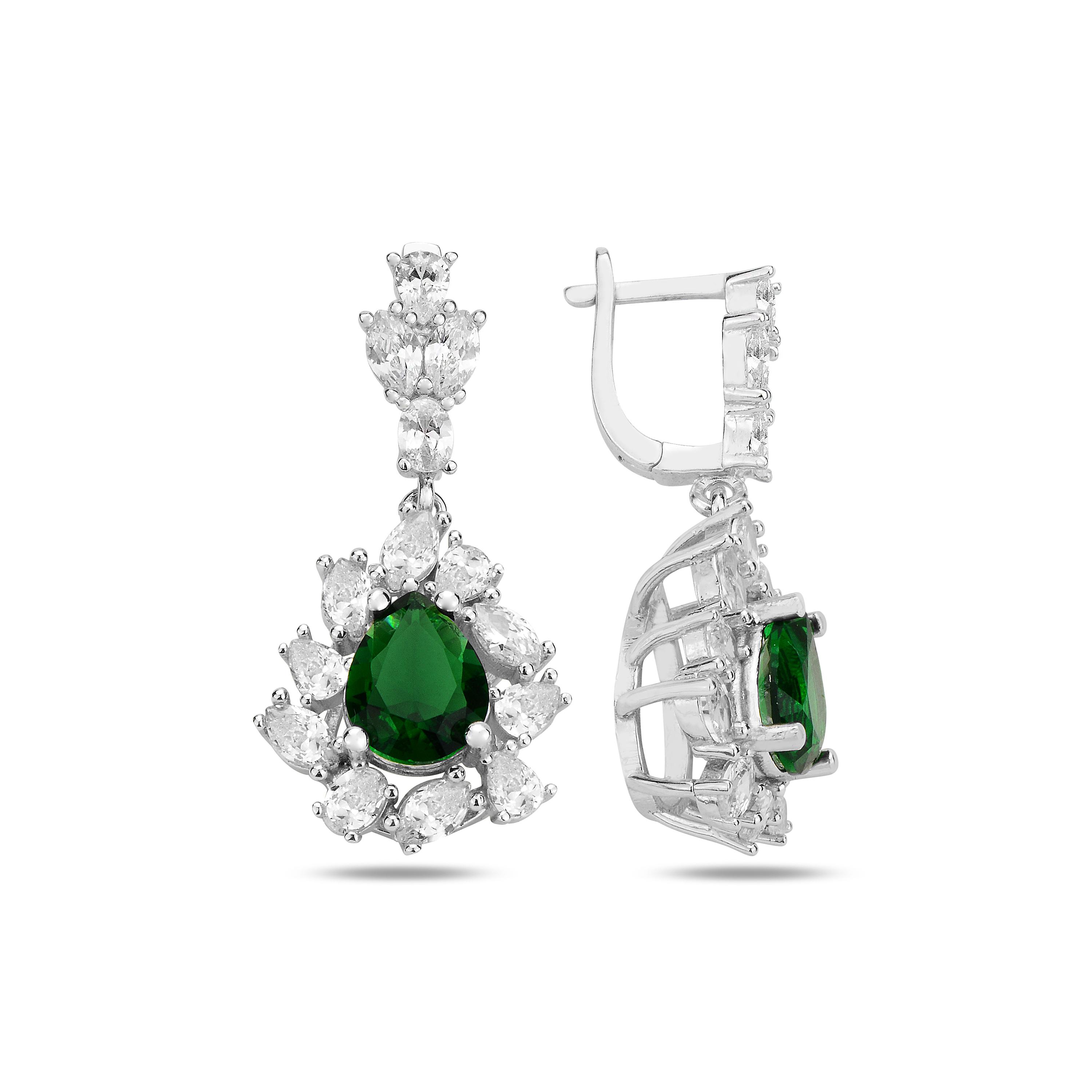925 Sterling Silver Earring, Pear Cut Emerald Stone Dangle Drop Earring for Women, Turkish Artisan Jewelry, Unique Gift Idea for Her Zultanite срібний
925 Sterling Silver Earring, Pear Cut Emerald Stone Dangle Drop Earring for Women, Turkish Artisan Jewelry, Unique Gift Idea for Her Zultanite срібний