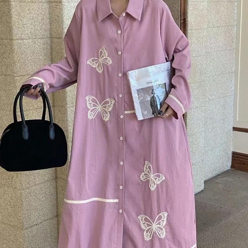 Этнический стиль ретро бабочка вышитая миди платье рубашка свободный шнуровка однобортный повседневный платье новая мода женская одежда One Size розовый
Этнический стиль ретро бабочка вышитая миди платье рубашка свободный шнуровка однобортный повседневный платье новая мода женская одежда One Size розовый