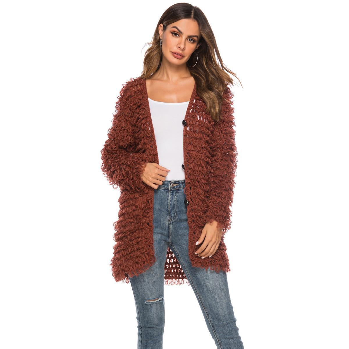 European American Handmade Wool V-Neck Mid-Length Cardigan for Women 6010 Small кофейный
European American Handmade Wool V-Neck Mid-Length Cardigan for Women 6010 Small кофейный