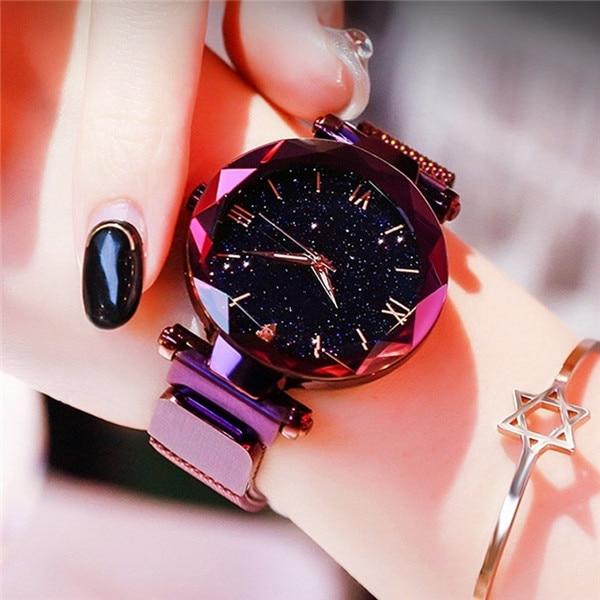 Womens Fashion Starry Sky Watches Magnet Buckle Mesh Belt Diamond Quartz Watch Women Dress Clock фіолетовий
Womens Fashion Starry Sky Watches Magnet Buckle Mesh Belt Diamond Quartz Watch Women Dress Clock фіолетовий