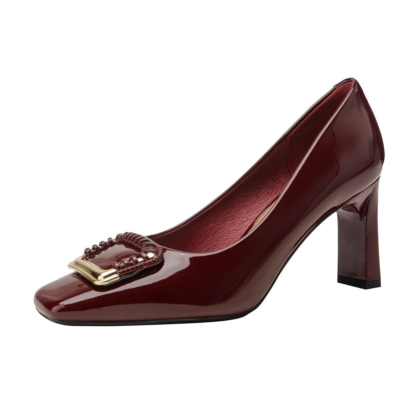 Mary Jane shoes are not tired of high heels. 2026 spring patent leather square head thick heel shallow mouth foot shoes. 34 бордовый
Mary Jane shoes are not tired of high heels. 2026 spring patent leather square head thick heel shallow mouth foot shoes. 34 бордовый