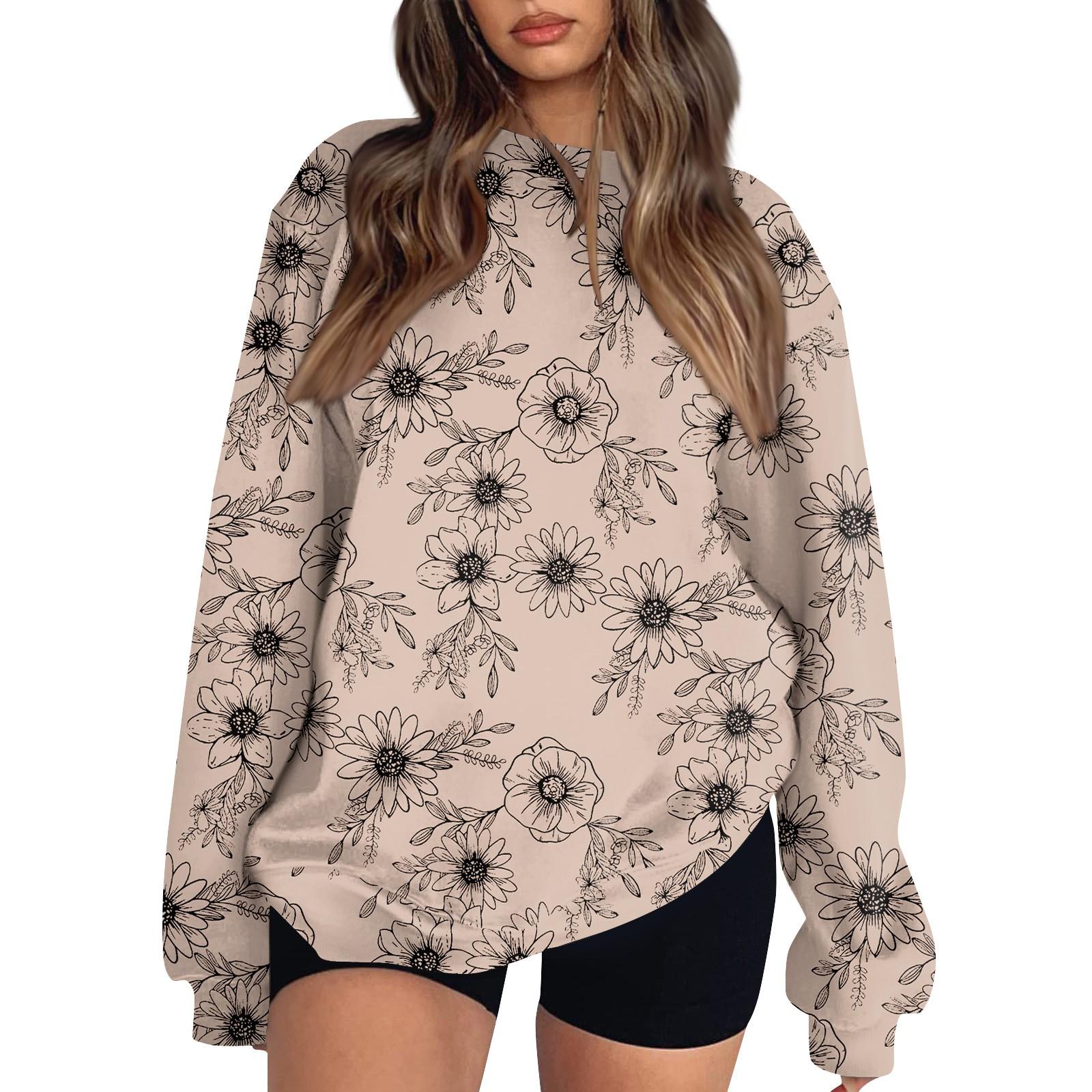 Women Tops Women s Long Sleeve Sweatshirt Casual Crewneck Loose Fit Pollover Fleece Tops L бежевий
Women Tops Women s Long Sleeve Sweatshirt Casual Crewneck Loose Fit Pollover Fleece Tops L бежевий