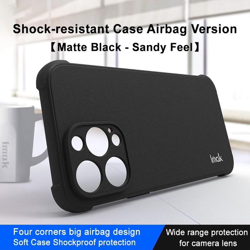 IMAK For iPhone 14 Pro Four Corner Airbag Anti-drop Case Matte TPU Phone Protective Cover Black
IMAK For iPhone 14 Pro Four Corner Airbag Anti-drop Case Matte TPU Phone Protective Cover Black
