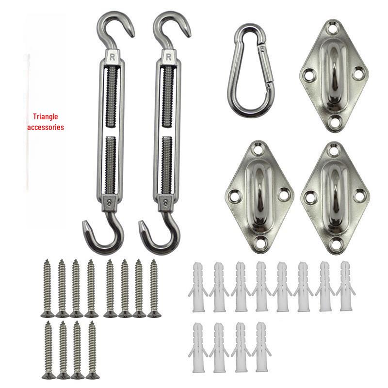 Qitong 5mm Stainless Steel Triangular Sunshade Sail & Awning Accessories Set 5mm Set with Yellow Plastic Expansion Tube
Qitong 5mm Stainless Steel Triangular Sunshade Sail & Awning Accessories Set 5mm Set with Yellow Plastic Expansion Tube