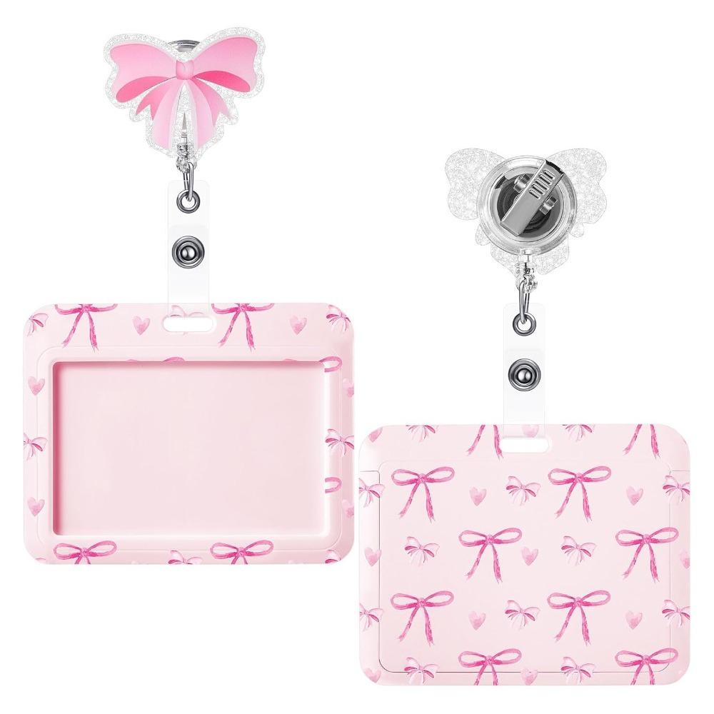 New Bow Print ID Badge Holder ABS 360° Rotating Name Tag Holder Horizontal Retractable Card Holder School Office Supplies рожевий
New Bow Print ID Badge Holder ABS 360° Rotating Name Tag Holder Horizontal Retractable Card Holder School Office Supplies рожевий