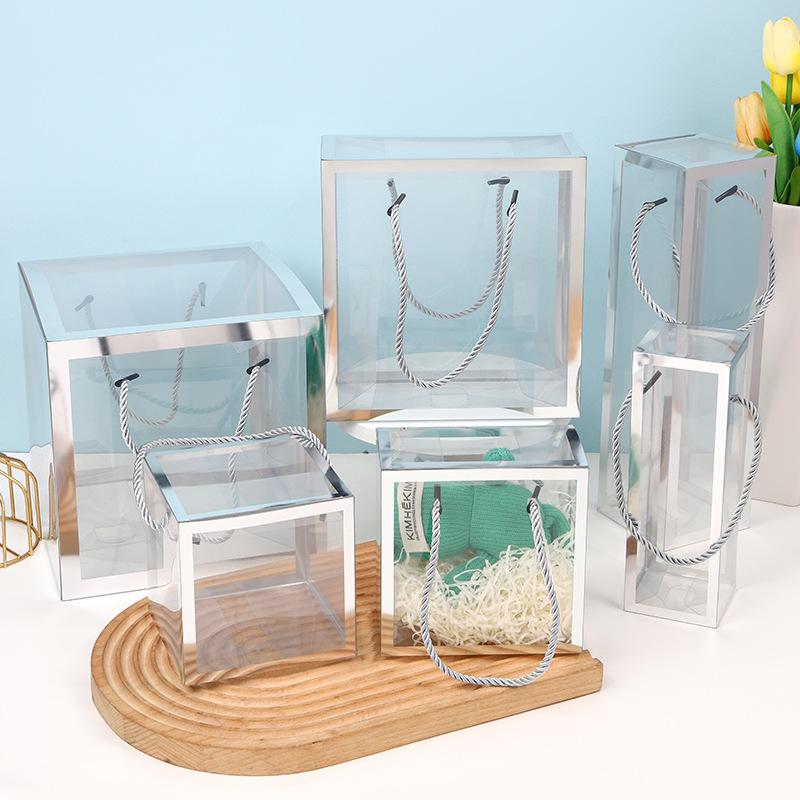 10pcs transparent PVC tote bags boxy handle gift bags with gold or silver trim for weddings birthdays party and retail display 10pcs&7x7x21cm срібний
10pcs transparent PVC tote bags boxy handle gift bags with gold or silver trim for weddings birthdays party and retail display 10pcs&7x7x21cm срібний