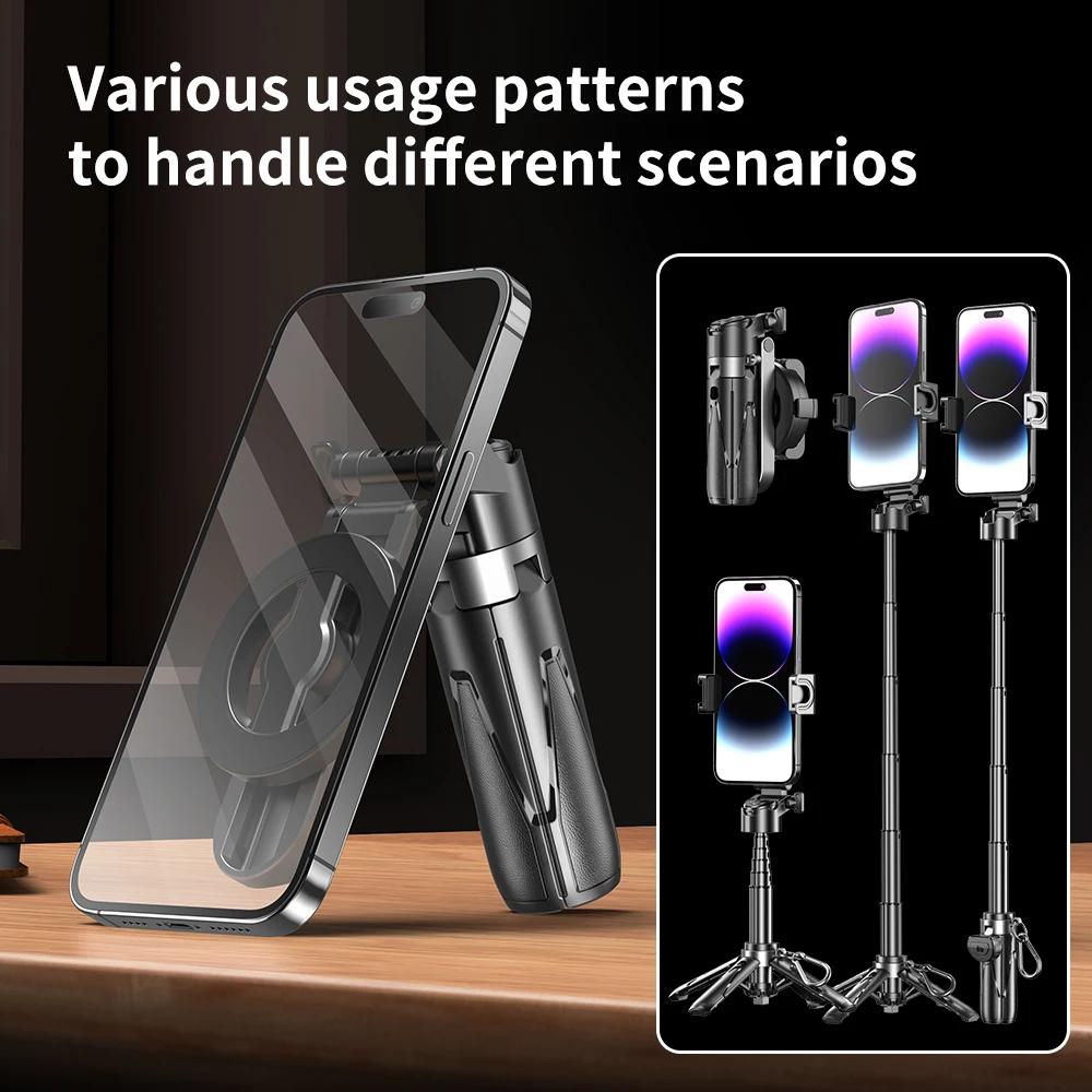 3 in 1 Tripod Selfie Sticks for Smart Phone Magnetic Hand Grip Mini Handle Bracket Stand for Vlog Live Broadcast Self-timer
3 in 1 Tripod Selfie Sticks for Smart Phone Magnetic Hand Grip Mini Handle Bracket Stand for Vlog Live Broadcast Self-timer