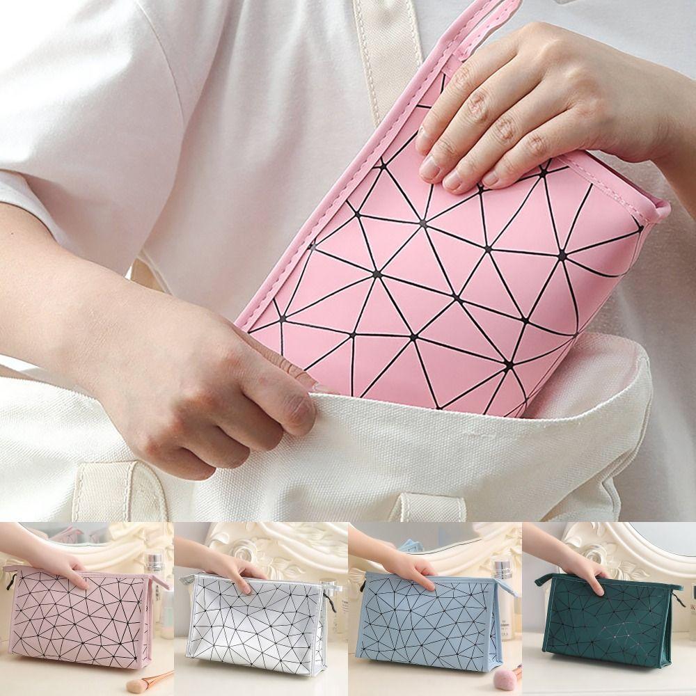 with 2 Small Mesh Pocket Make Brush Organizer Water-Resistant Toilet Bag for Woman Girls SILVER-L
with 2 Small Mesh Pocket Make Brush Organizer Water-Resistant Toilet Bag for Woman Girls SILVER-L