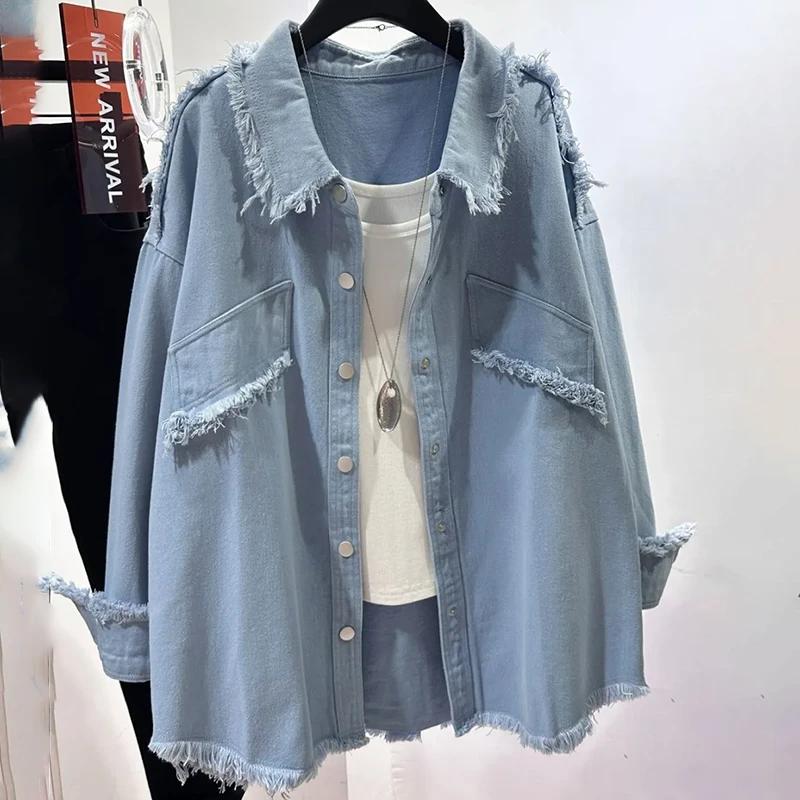 Coats for Women Spring Cotton Jacket Solid Color Shirt Versatile Loose Casual Jean Coat Top L синій
Coats for Women Spring Cotton Jacket Solid Color Shirt Versatile Loose Casual Jean Coat Top L синій