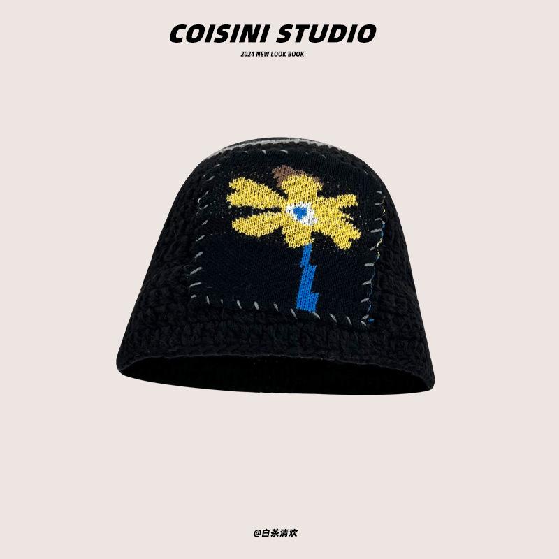 Korean niche designer flower sticker knitted fisherman hat autumn and winter Song Minhao same cold-proof and warm basin hat one size fits all
Korean niche designer flower sticker knitted fisherman hat autumn and winter Song Minhao same cold-proof and warm basin hat one size fits all