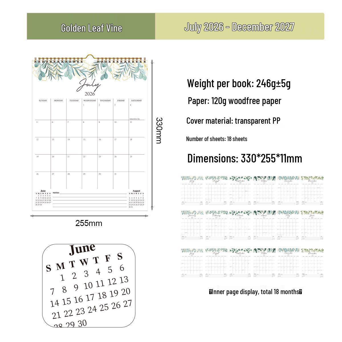 2027 Creative English Wall Calendar: Plan, Check-in, Memo & Customizable
2027 Creative English Wall Calendar: Plan, Check-in, Memo & Customizable