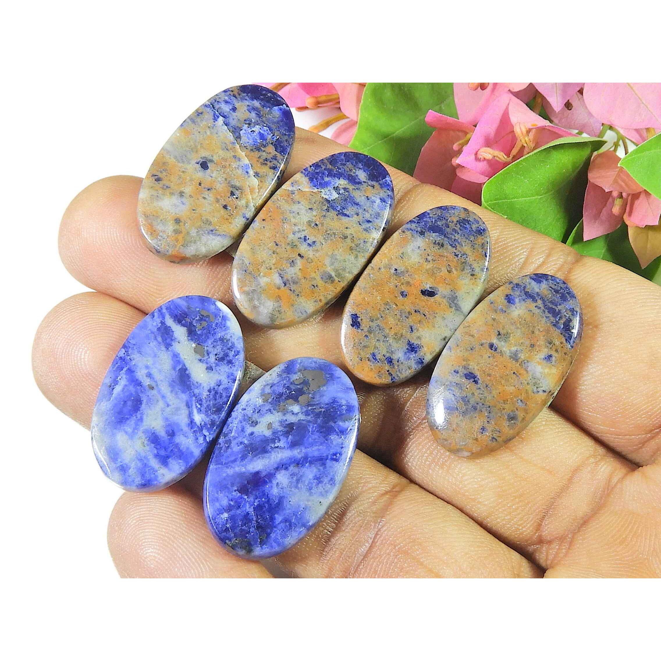 26-26MM Blue Sodalite Match Pair Oval Shape 3Pcs Natural Loose Gemstone Lot SK-2990
26-26MM Blue Sodalite Match Pair Oval Shape 3Pcs Natural Loose Gemstone Lot SK-2990