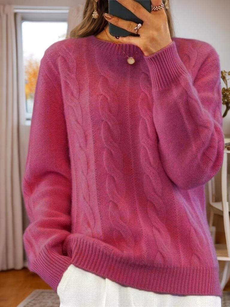 2026 Women s Autumn/Winter Casual Cable Knit Sweater - Solid Color Round Neck Pullover Small
2026 Women s Autumn/Winter Casual Cable Knit Sweater - Solid Color Round Neck Pullover Small