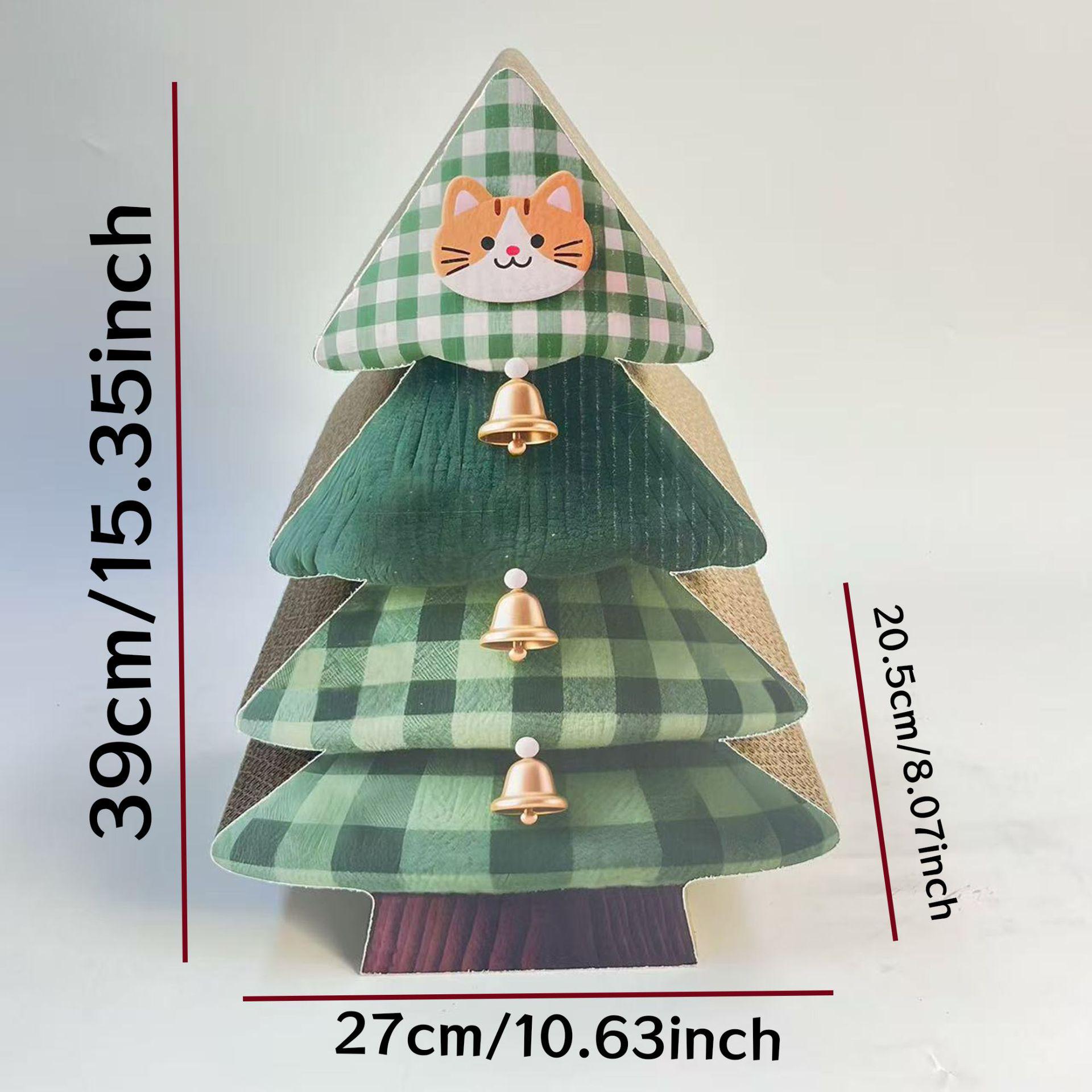 Upgraded Christmas Tree Cat Scratcher with Wear-Resistant Cardboard, Lint-Free Bell Decor, and Integrated Cat Tree Toy. 39 x 27 x 20.5 cm
Upgraded Christmas Tree Cat Scratcher with Wear-Resistant Cardboard, Lint-Free Bell Decor, and Integrated Cat Tree Toy. 39 x 27 x 20.5 cm