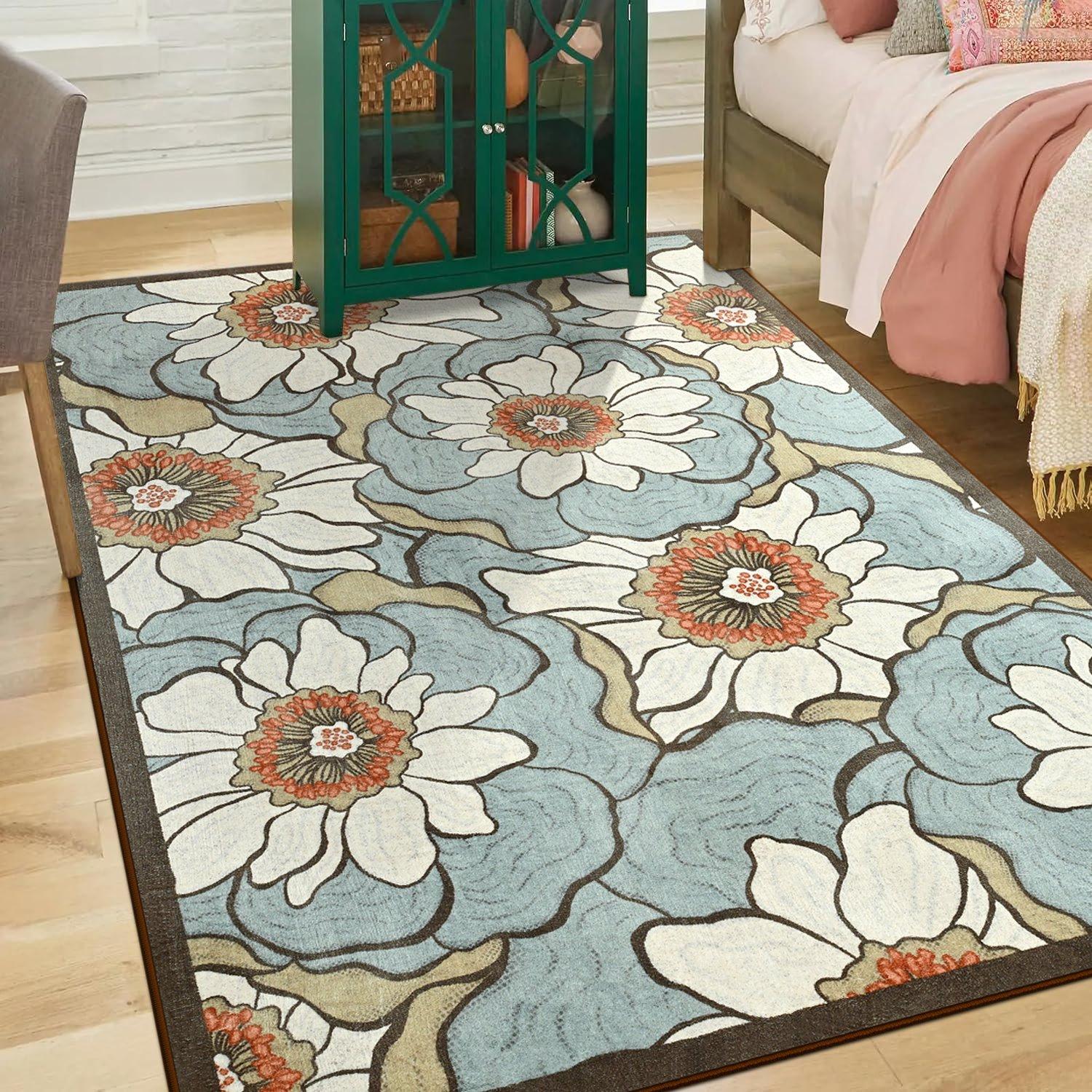 NOAHAS Faux Cashmere Vintage Floral Rugs Soft Accent Area Rug Flower Retro Carpet for Living Room Bedroom Home Decor 122x183cm зелёный
NOAHAS Faux Cashmere Vintage Floral Rugs Soft Accent Area Rug Flower Retro Carpet for Living Room Bedroom Home Decor 122x183cm зелёный