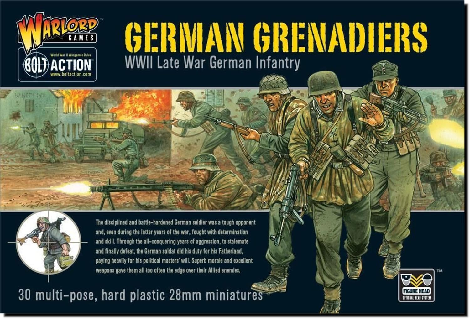 Warlord Action German Panzer Grenadier Assembly Kit Games/Bolt 1/56 (30 Figures) WLGWGB-WM-09 (Personnel)
Warlord Action German Panzer Grenadier Assembly Kit Games/Bolt 1/56 (30 Figures) WLGWGB-WM-09 (Personnel)