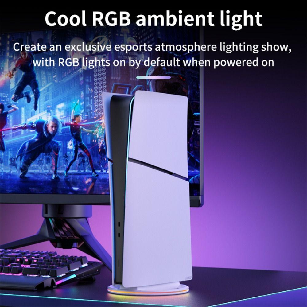 Стабільна вертикальна підставка з RGB-підсвічуванням, ігрові аксесуари для PS5 Slim/PS5 Pro/PS5
Стабільна вертикальна підставка з RGB-підсвічуванням, ігрові аксесуари для PS5 Slim/PS5 Pro/PS5