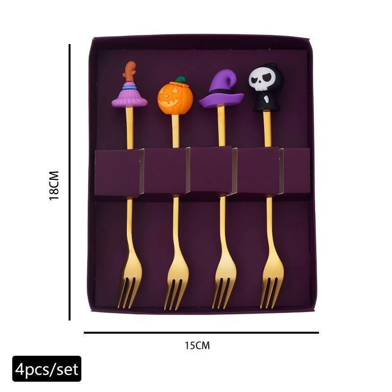 Хэллоуин Столовая посуда Нержавеющая сталь Кофейная ложка Хэллоуин Десертная ложка Фруктовая вилка Набор столовой посуды для тематической вечеринки
Хэллоуин Столовая посуда Нержавеющая сталь Кофейная ложка Хэллоуин Десертная ложка Фруктовая вилка Набор столовой посуды для тематической вечеринки