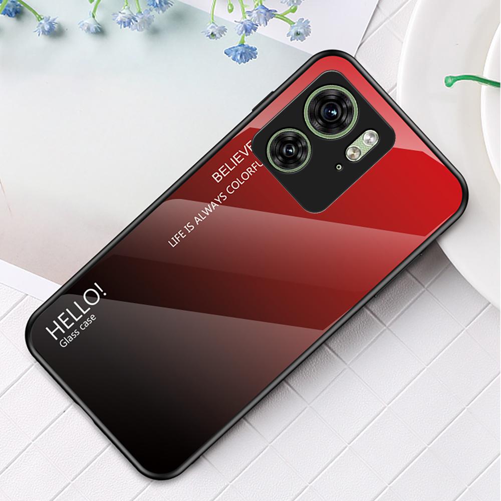 For Motorola Edge 40 5G Tempered Glass Case PC+TPU Gradient Phone Cover Gradient Red Black
For Motorola Edge 40 5G Tempered Glass Case PC+TPU Gradient Phone Cover Gradient Red Black