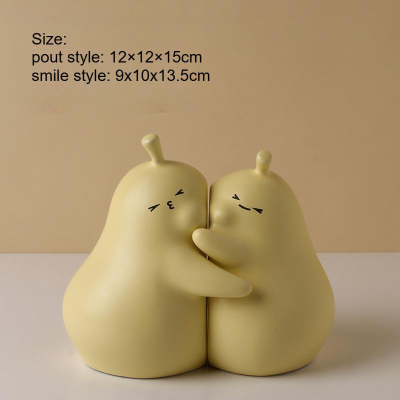 Ceramic Book Stand Cute Hug Pear Ornaments Home Living Room Decoration Bookcase Holiday Gift
Ceramic Book Stand Cute Hug Pear Ornaments Home Living Room Decoration Bookcase Holiday Gift