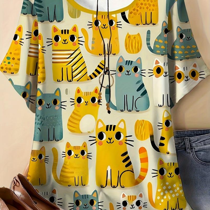 Large size animal print T-shirt, casual round neck short-sleeved top, suitable for spring and autumn, women s plus size clothing 5XL
Large size animal print T-shirt, casual round neck short-sleeved top, suitable for spring and autumn, women s plus size clothing 5XL