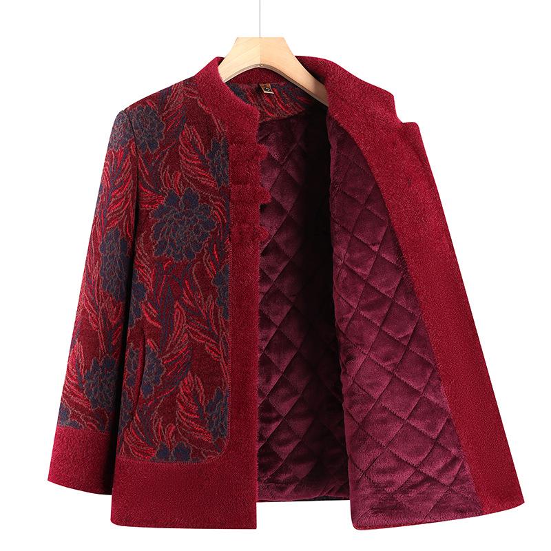 Vintage Woolen Coat for Middle-aged and Elderly Women - Fleece-lined, Thick, Stand Collar, Warm Cotton Jacket for Autumn and Winter. 3XL красный
Vintage Woolen Coat for Middle-aged and Elderly Women - Fleece-lined, Thick, Stand Collar, Warm Cotton Jacket for Autumn and Winter. 3XL красный