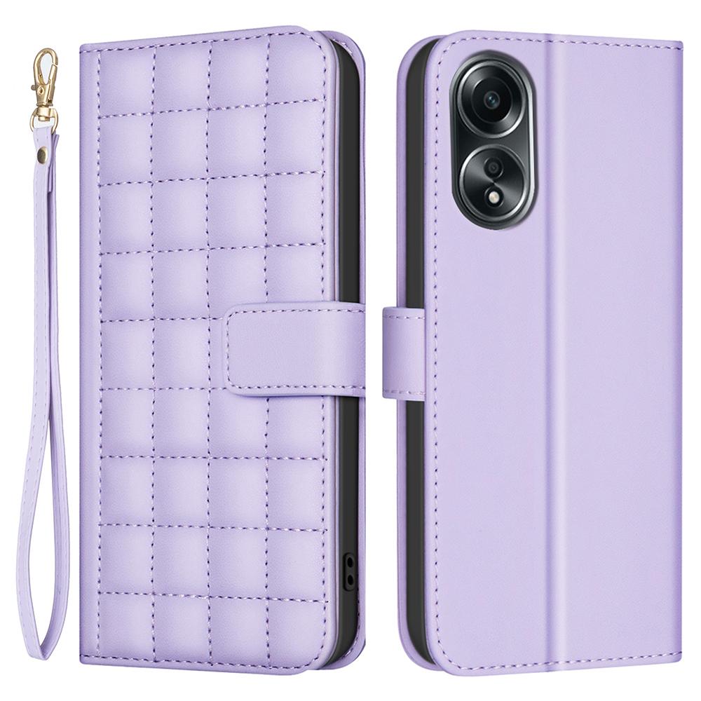For Oppo A58 4G Case Square Grid Pattern Leather Wallet Phone Cover Light Purple
For Oppo A58 4G Case Square Grid Pattern Leather Wallet Phone Cover Light Purple