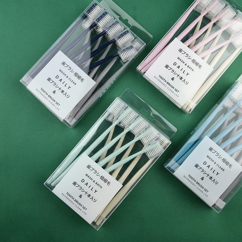 10-Pack Soft Bristle Toothbrushes with Small Heads, Made in Japan and Macaron Colors, Great for Adult Home Use
10-Pack Soft Bristle Toothbrushes with Small Heads, Made in Japan and Macaron Colors, Great for Adult Home Use