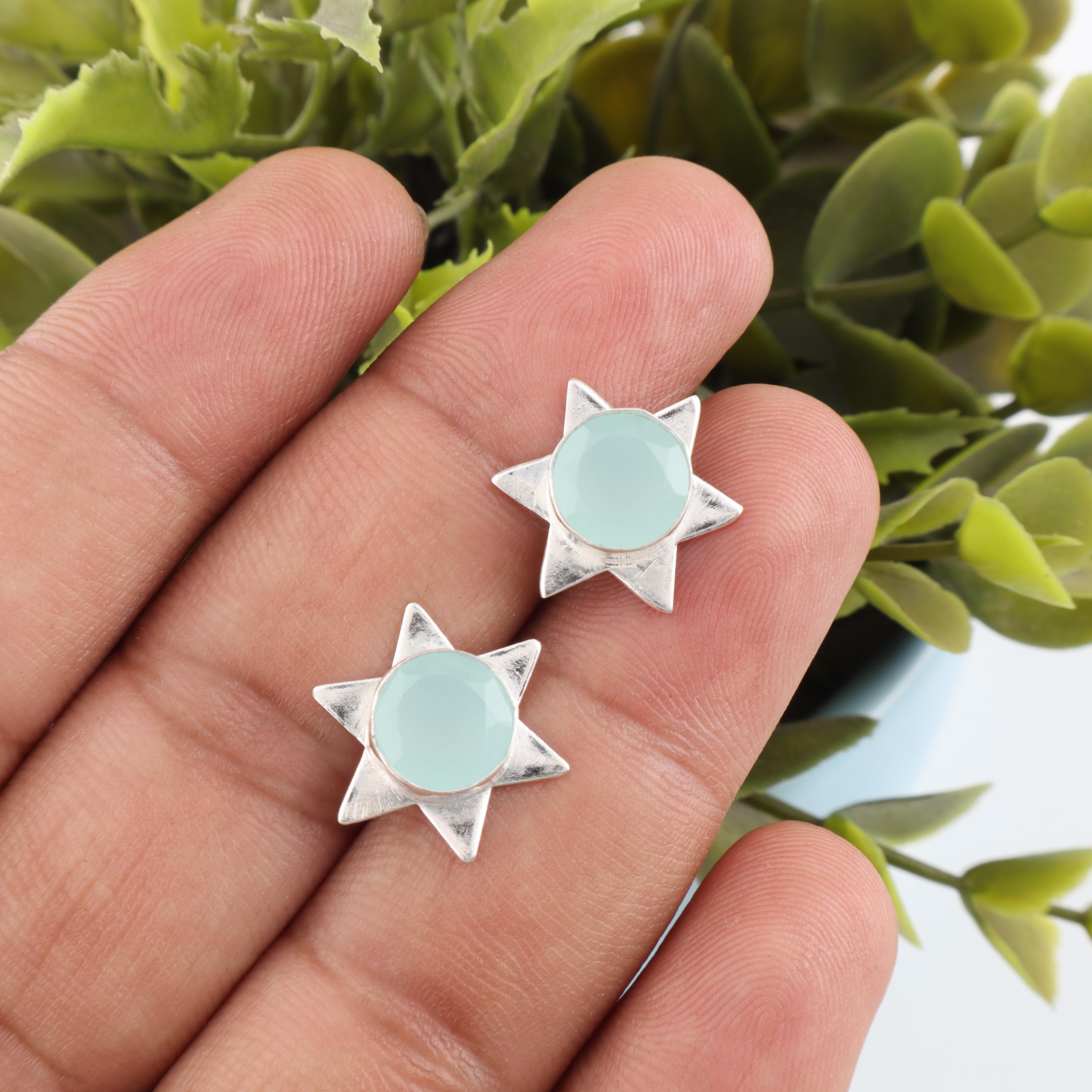 Aqua Chalcedony Earrings Gemstone Jewelry, 925 Solid Sterling Silver Earrings, Handmade Jewelry Birthstone Earrings, Gift For Him 0.44 inches синій
Aqua Chalcedony Earrings Gemstone Jewelry, 925 Solid Sterling Silver Earrings, Handmade Jewelry Birthstone Earrings, Gift For Him 0.44 inches синій