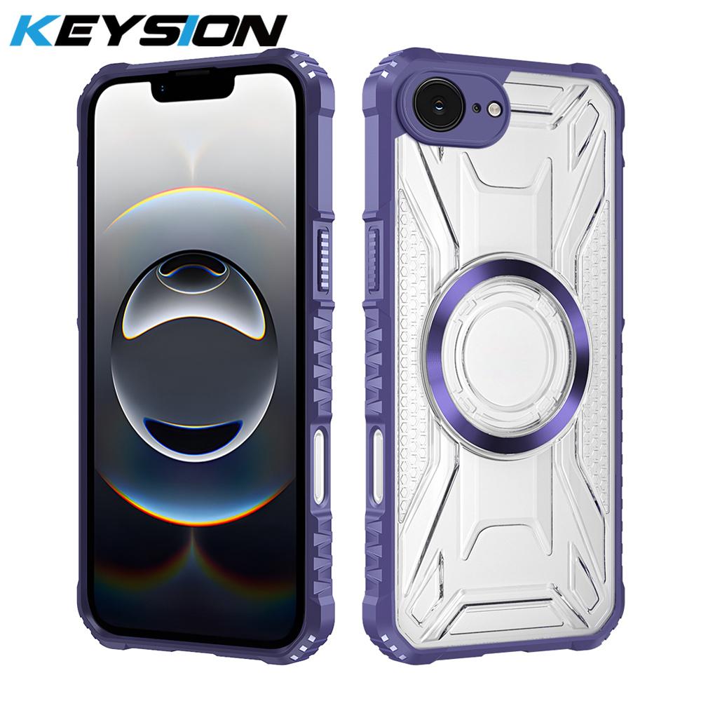 KEYSION Transparent Magnetic Case for MagSafe for iPhone 16 Pro Max 16 Plus Silicone+PC Shockproof Phone Cover for iPhone 16e for iPhone 16e фіолетовий
KEYSION Transparent Magnetic Case for MagSafe for iPhone 16 Pro Max 16 Plus Silicone+PC Shockproof Phone Cover for iPhone 16e for iPhone 16e фіолетовий