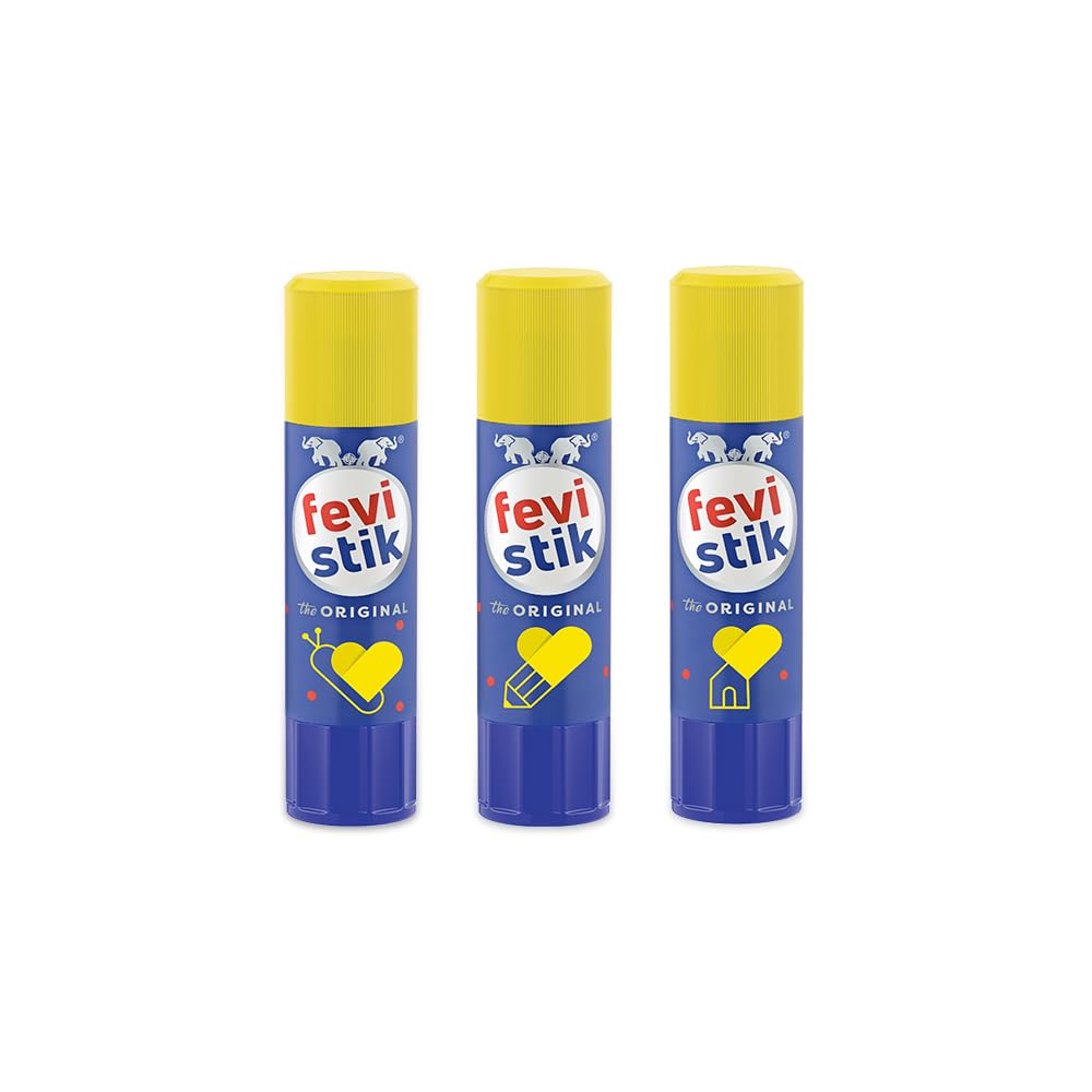 Fevistik Glue Stick 25g Pack of 3 Multi Purpose Transparent Adhesive for School Office Craft Paper Projects Use
Fevistik Glue Stick 25g Pack of 3 Multi Purpose Transparent Adhesive for School Office Craft Paper Projects Use