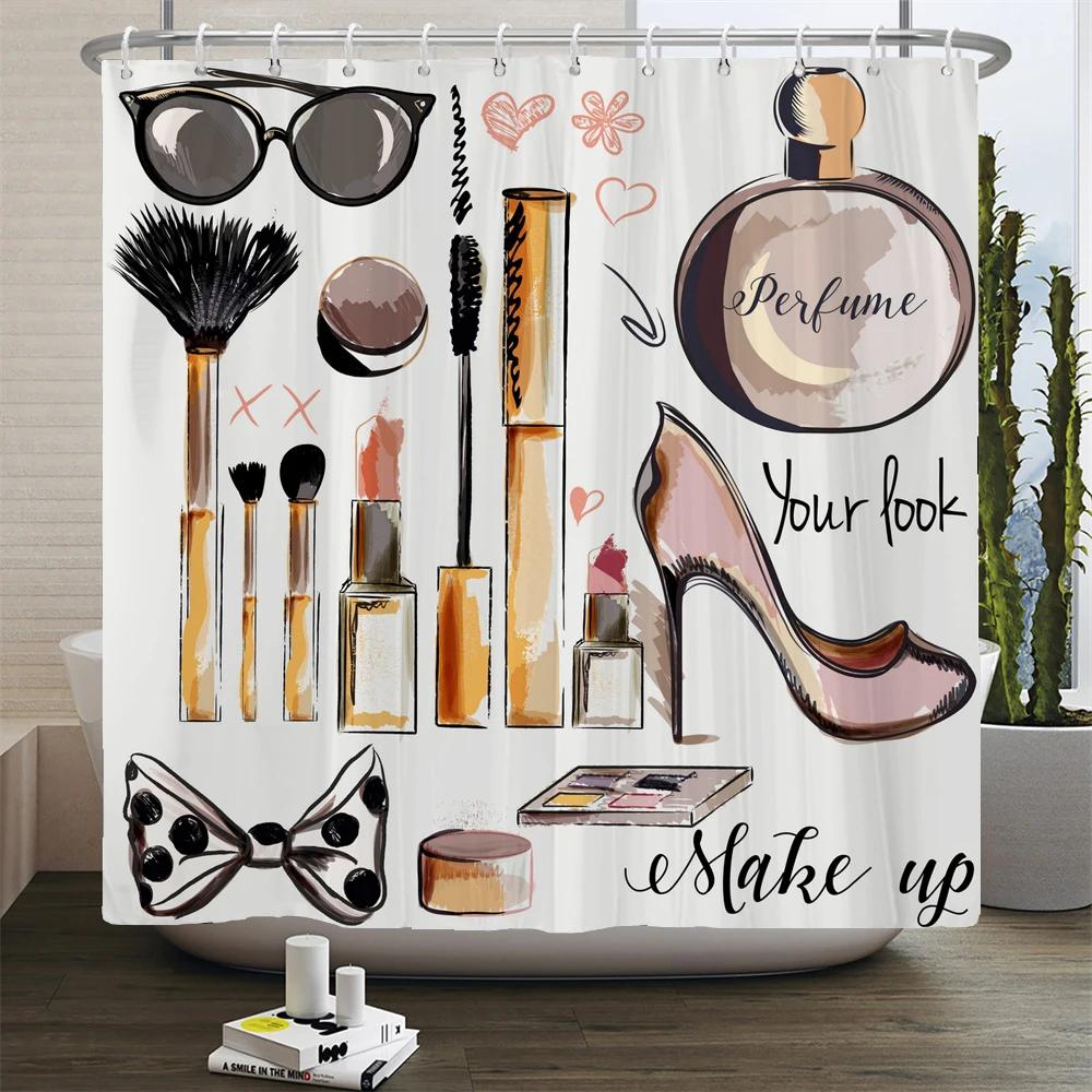 Ladies Perfume Flower Print Shower Curtain Fashion Bathroom Curtains Fashion Girly Women Polyester Bath Curtain Decor With Hooks W60H190(CM)-1 Pcs
Ladies Perfume Flower Print Shower Curtain Fashion Bathroom Curtains Fashion Girly Women Polyester Bath Curtain Decor With Hooks W60H190(CM)-1 Pcs