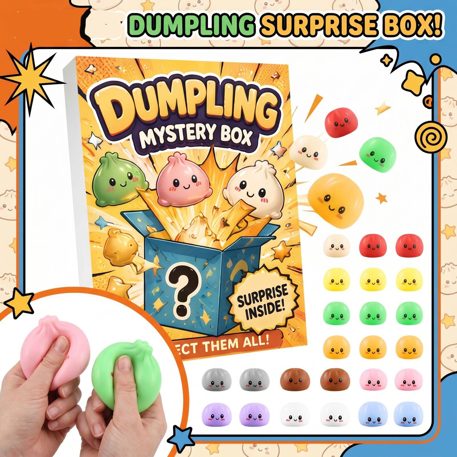 Dumpling Mystery Box 24 Pieces Collectible Squeeze Toys Blind Box Set with Assorted Cute Designs for Stress Relief and Display One Size
Dumpling Mystery Box 24 Pieces Collectible Squeeze Toys Blind Box Set with Assorted Cute Designs for Stress Relief and Display One Size