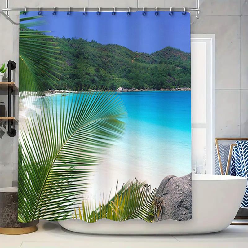 Luxury 3D Printing Shower Curtains With Beach Scene Waterproof, Washable Fabric Bathroom Decor Available In Custom Sizes For You W60H190(CM)-1 Pcs
Luxury 3D Printing Shower Curtains With Beach Scene Waterproof, Washable Fabric Bathroom Decor Available In Custom Sizes For You W60H190(CM)-1 Pcs