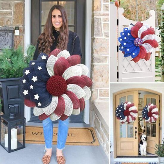 Star Patriotic Wreath Decorative US High Simulation Non-fading Commemorative Flag Independence Day Front Door Wreath Home Decoration
Star Patriotic Wreath Decorative US High Simulation Non-fading Commemorative Flag Independence Day Front Door Wreath Home Decoration